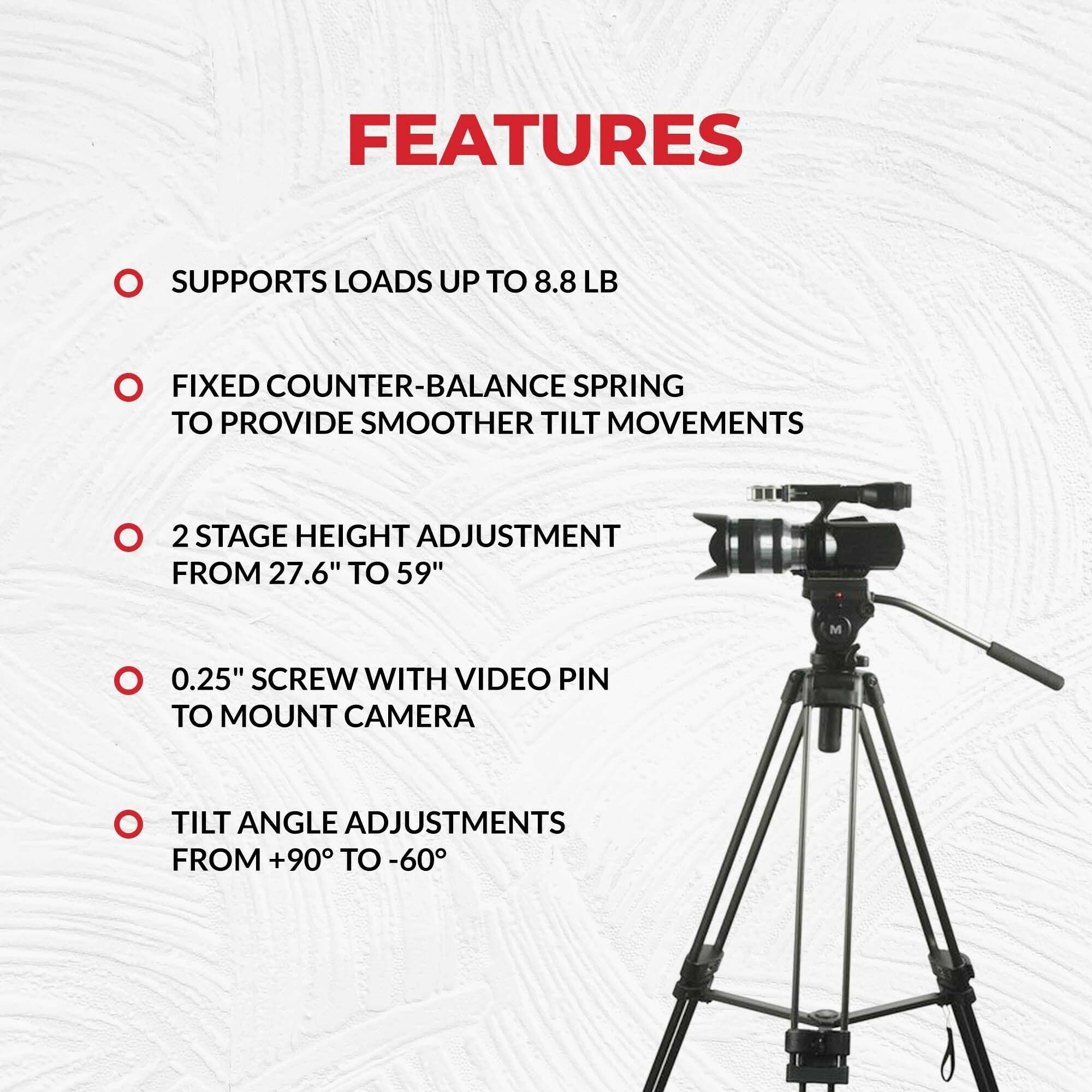 Magnus VT-4000 Tripod System with Fluid Head