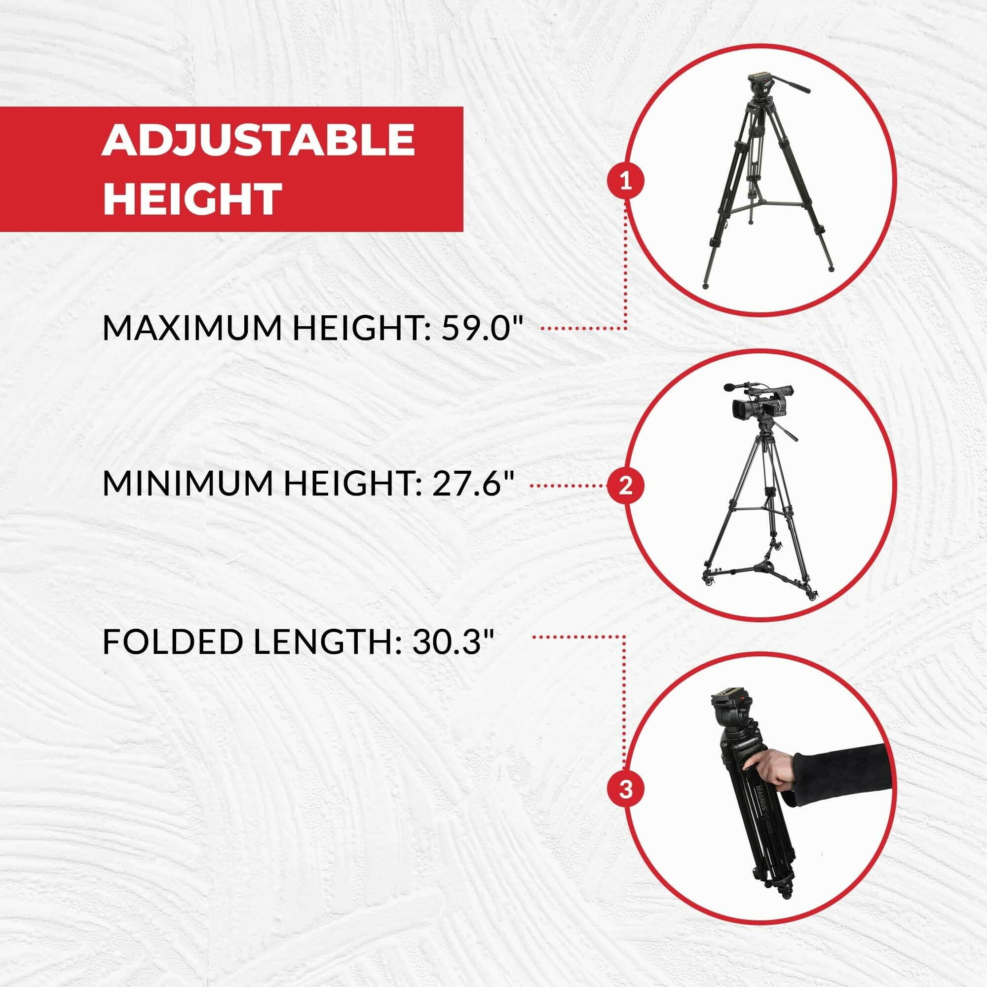 Magnus VT-4000 Tripod System with Fluid Head
