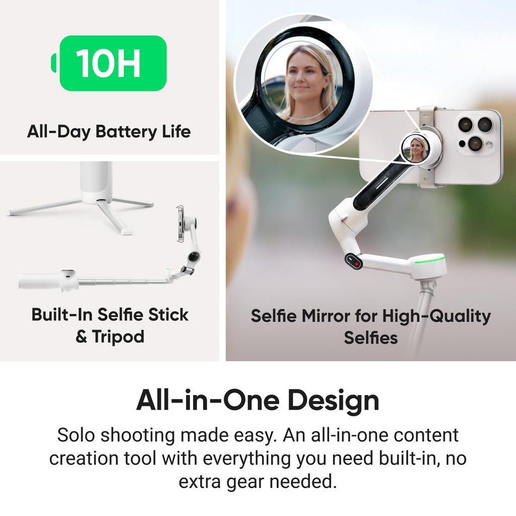 Insta360 Flow 2 Pro AI Tracker Bundle Grey