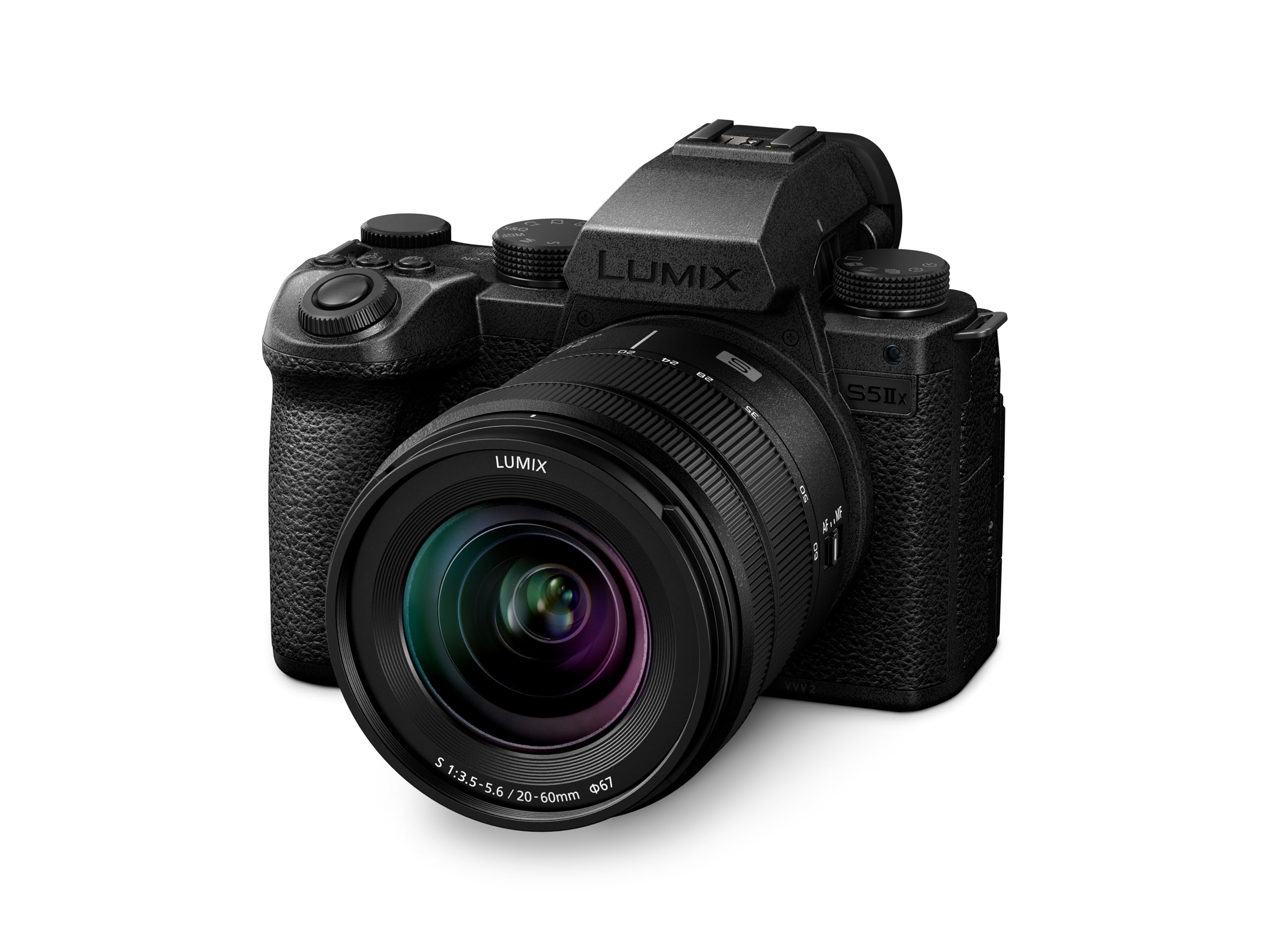 Panasonic LUMIX S5IIX Mirrorless Camera, 24.2MP Full Frame with Phase Hybrid AF, New Active I.S. Technology, 5.8K Pro-Res, RAW Over HDMI, IP Streaming - DC-S5M2XBODY