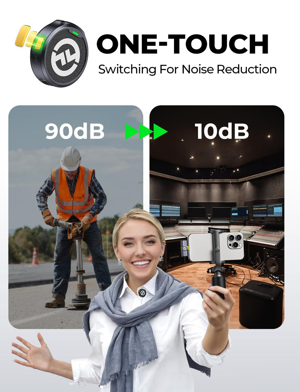 Hollyland Lark M2 Wireless Microphone for iPhone/Camera/Android/PC