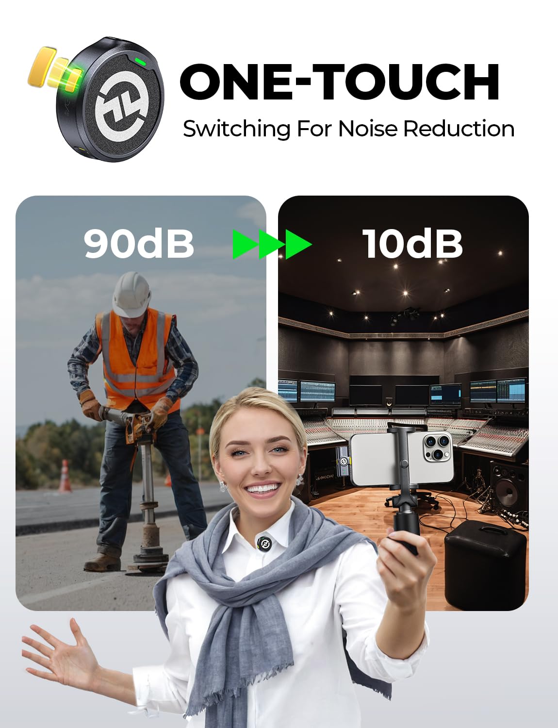 Hollyland Lark M2 Wireless Microphone for iPhone/Camera/Android/PC