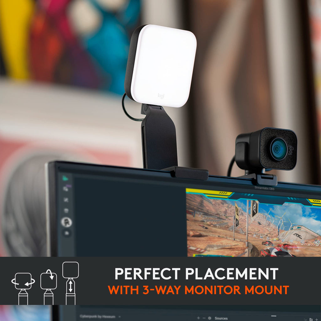 Logitech for Creators Litra Glow Premium LED Streaming Light with TrueSoft