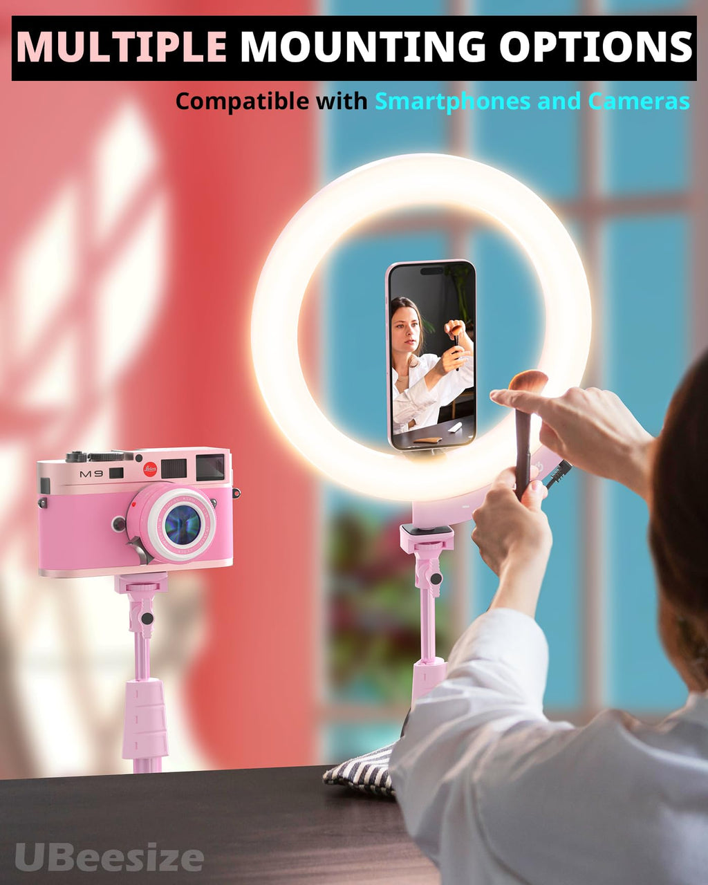 UBeesize 12'' LED Ring Light with 62'' Tripod Stand