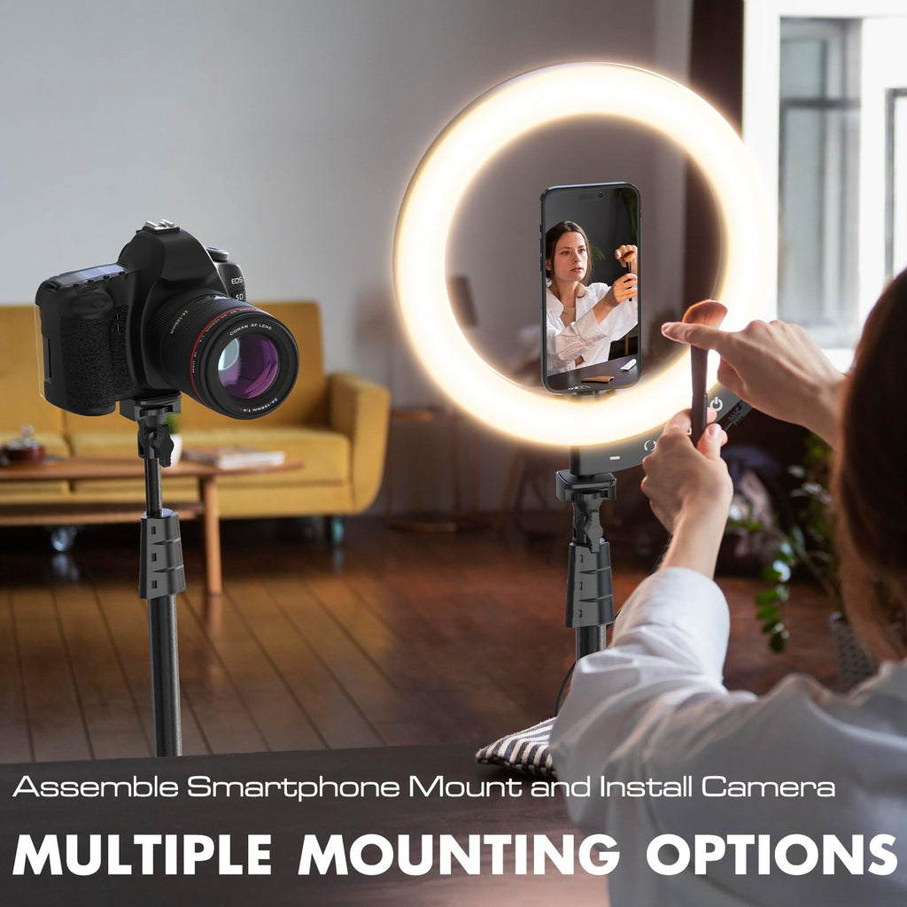 UBeesize 12'' LED Ring Light with 62'' Tripod Stand