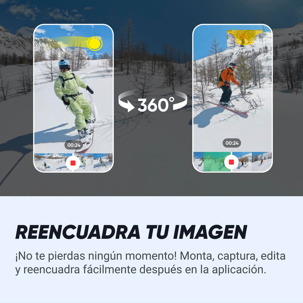 Insta360 X4 Standard Bundle - Waterproof 8K 360 Action Camera, 4K Wide-Angle Video, Invisible Selfie Stick Effect, Removable Lens Guards, 135 Min Battery Life, AI Editing, Stabilization