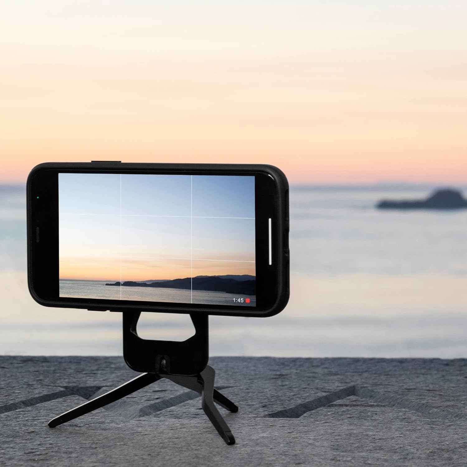 Peak Design Mobile Tripod, Black, Compact Design, Portable and Pocket Friendly, MagSafe Compatible, SlimLink Mounting, Use It as a 3-Legged Stand, Kickstand or Grip, Phone Tripod Stand