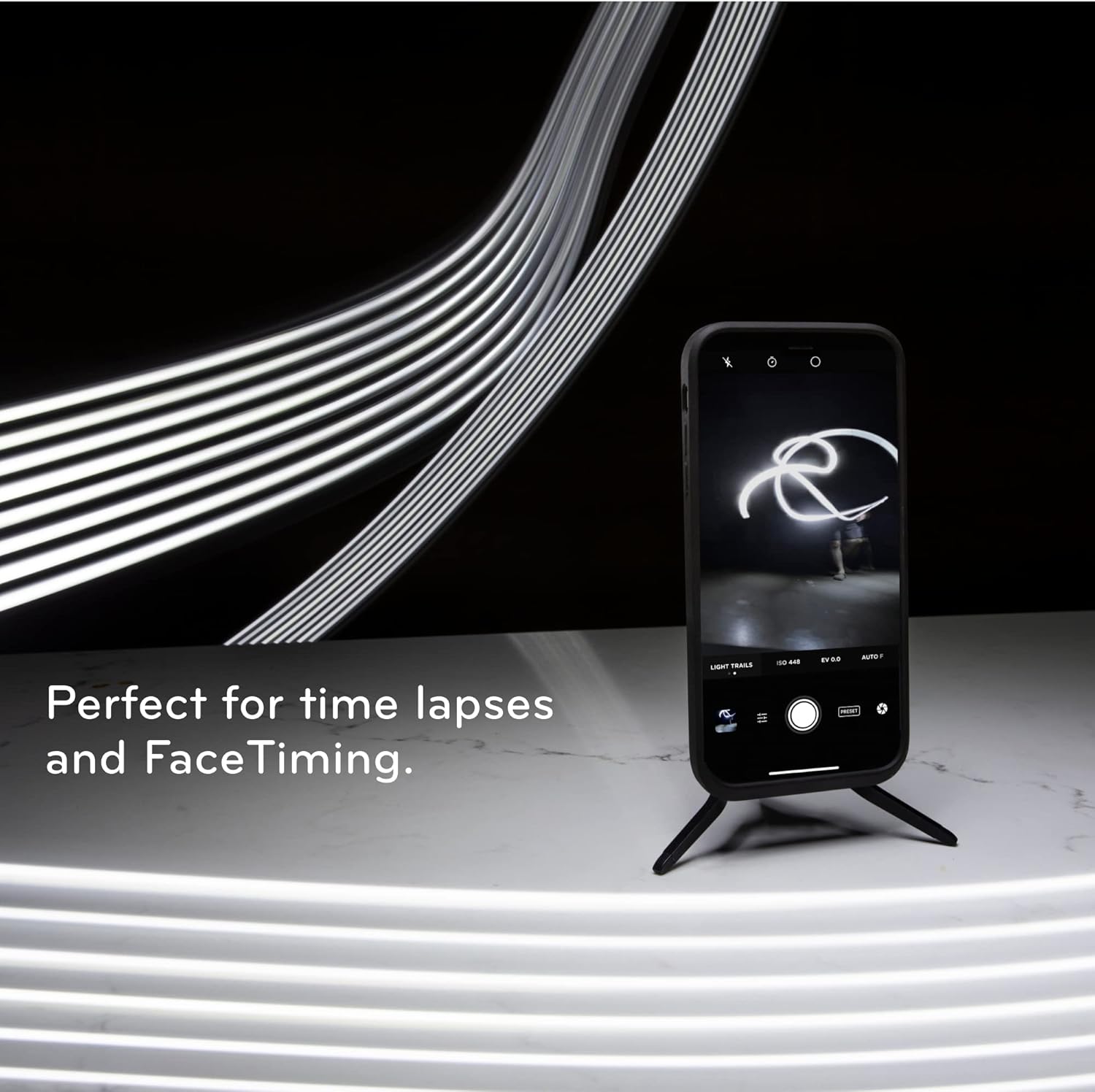 Peak Design Mobile Tripod, Black, Compact Design, Portable and Pocket Friendly, MagSafe Compatible, SlimLink Mounting, Use It as a 3-Legged Stand, Kickstand or Grip, Phone Tripod Stand