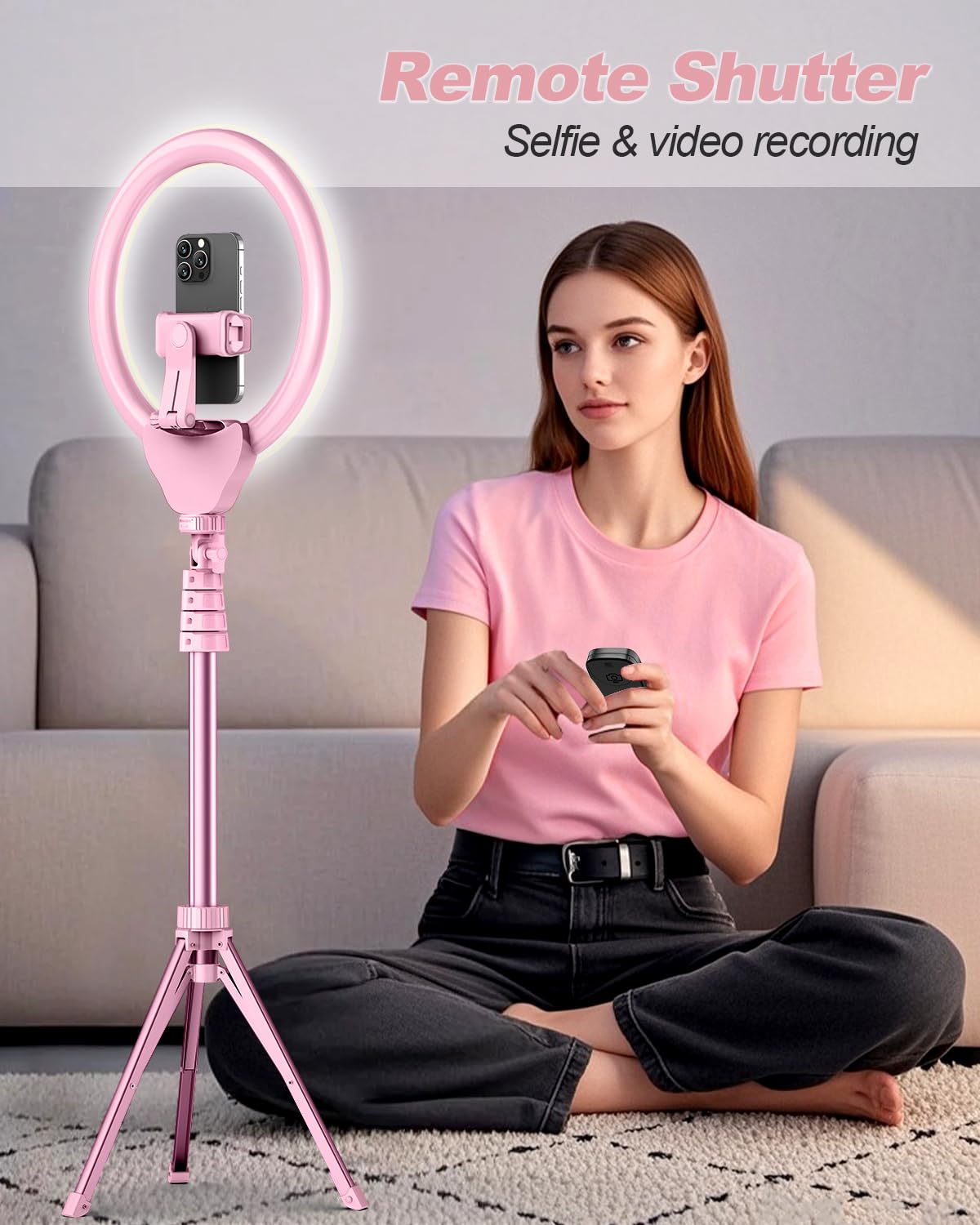 UBeesize 12'' LED Ring Light with 62'' Tripod Stand