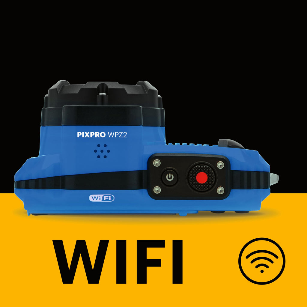 Kodak PIXPRO WPZ2 Waterproof Digital Camera, 16MP with 4X Optical Zoom, Shockproof, Dustproof, 1080p Video, Wi-Fi, Waterproof to 50ft, Blue