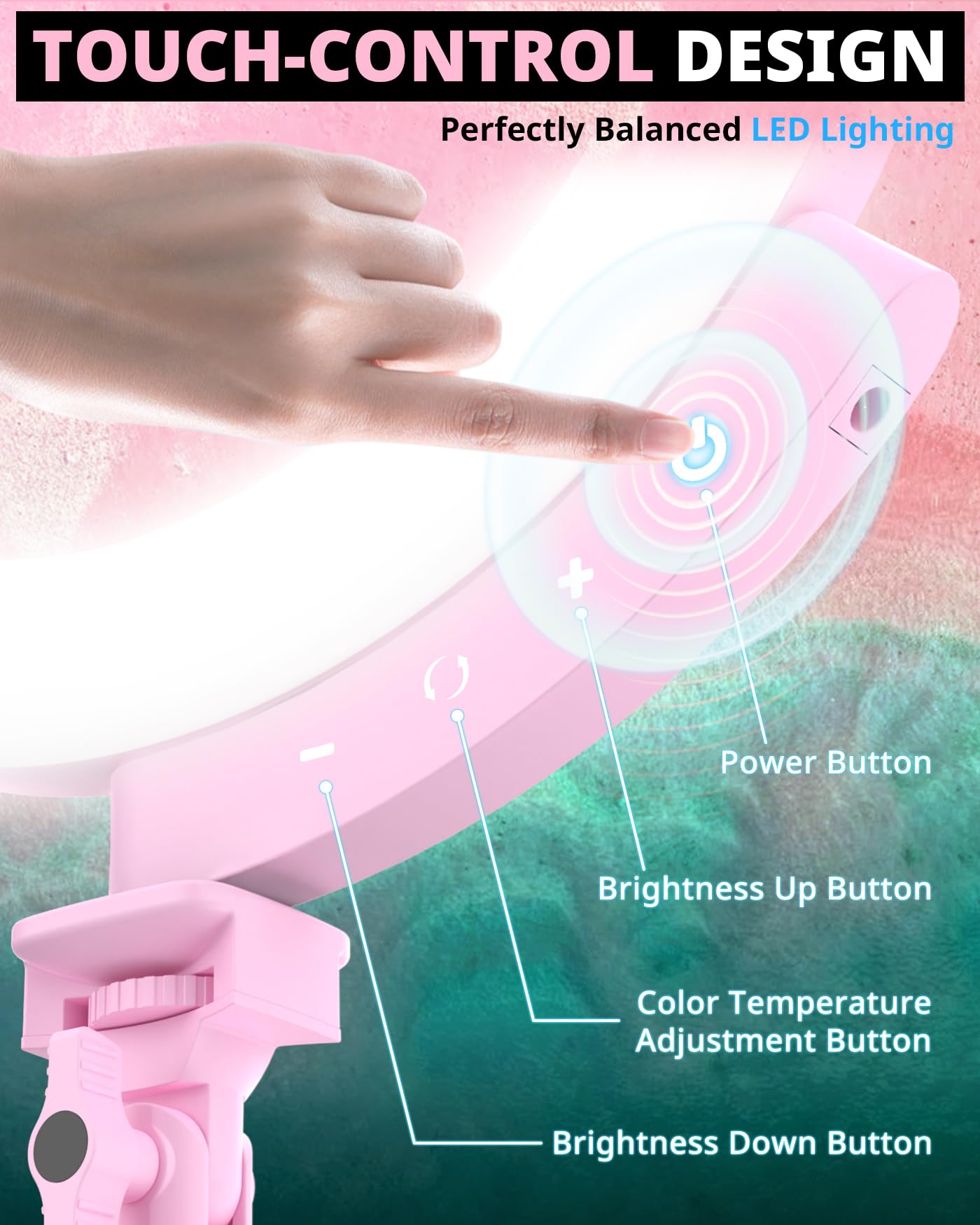 UBeesize 12'' LED Ring Light with 62'' Tripod Stand