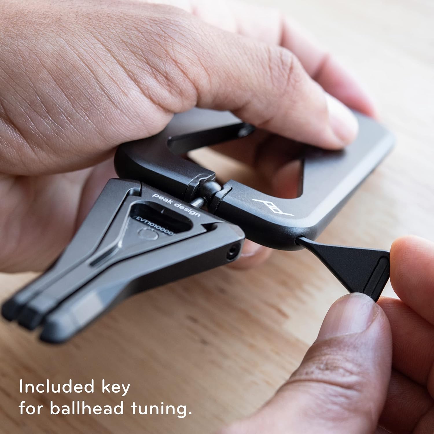 Peak Design Mobile Tripod, Black, Compact Design, Portable and Pocket Friendly, MagSafe Compatible, SlimLink Mounting, Use It as a 3-Legged Stand, Kickstand or Grip, Phone Tripod Stand