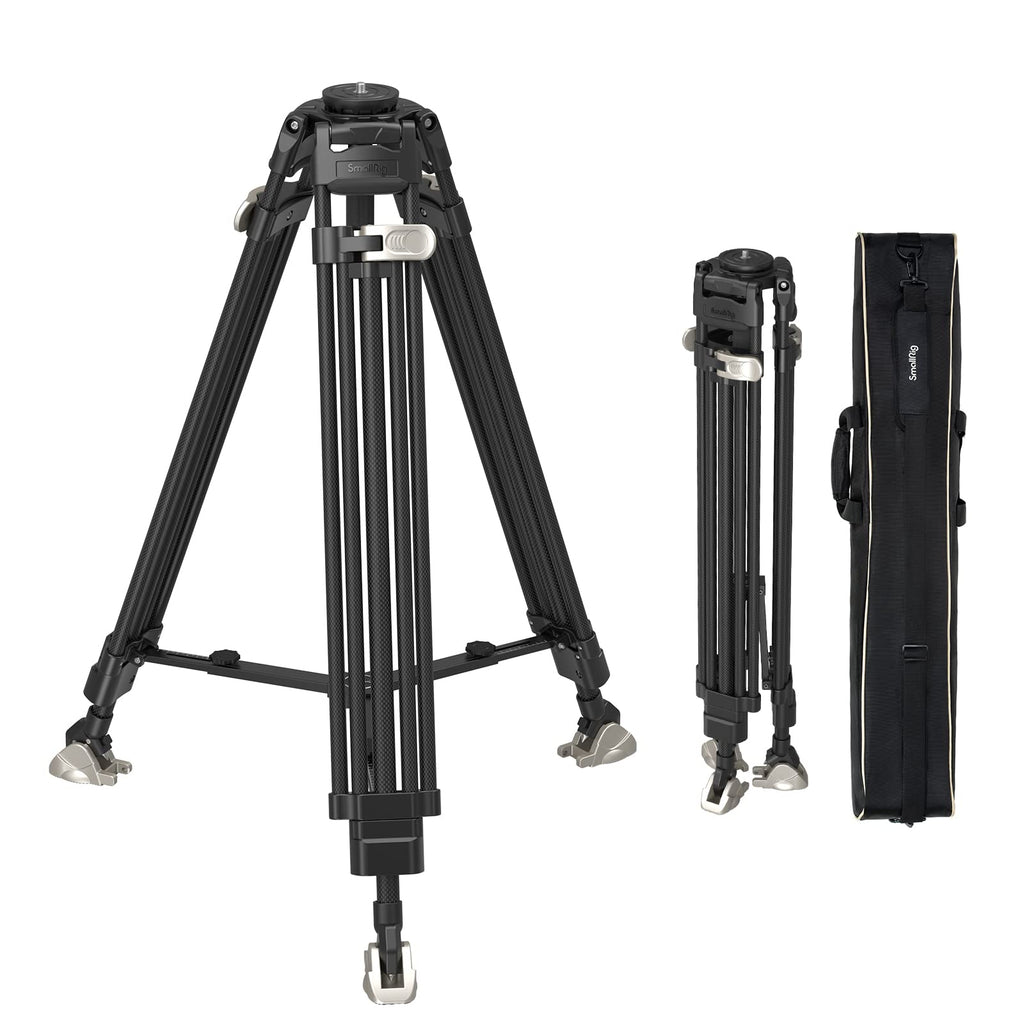 SmallRig AD-100 FreeBlazer Heavy-Duty Carbon Fiber Tripod System, 78" Video Tripod with One-Step Locking System, 360° Fluid Head and Dual-Mode Quick-Release Plate, Max Load 22 lbs for Camera -3989