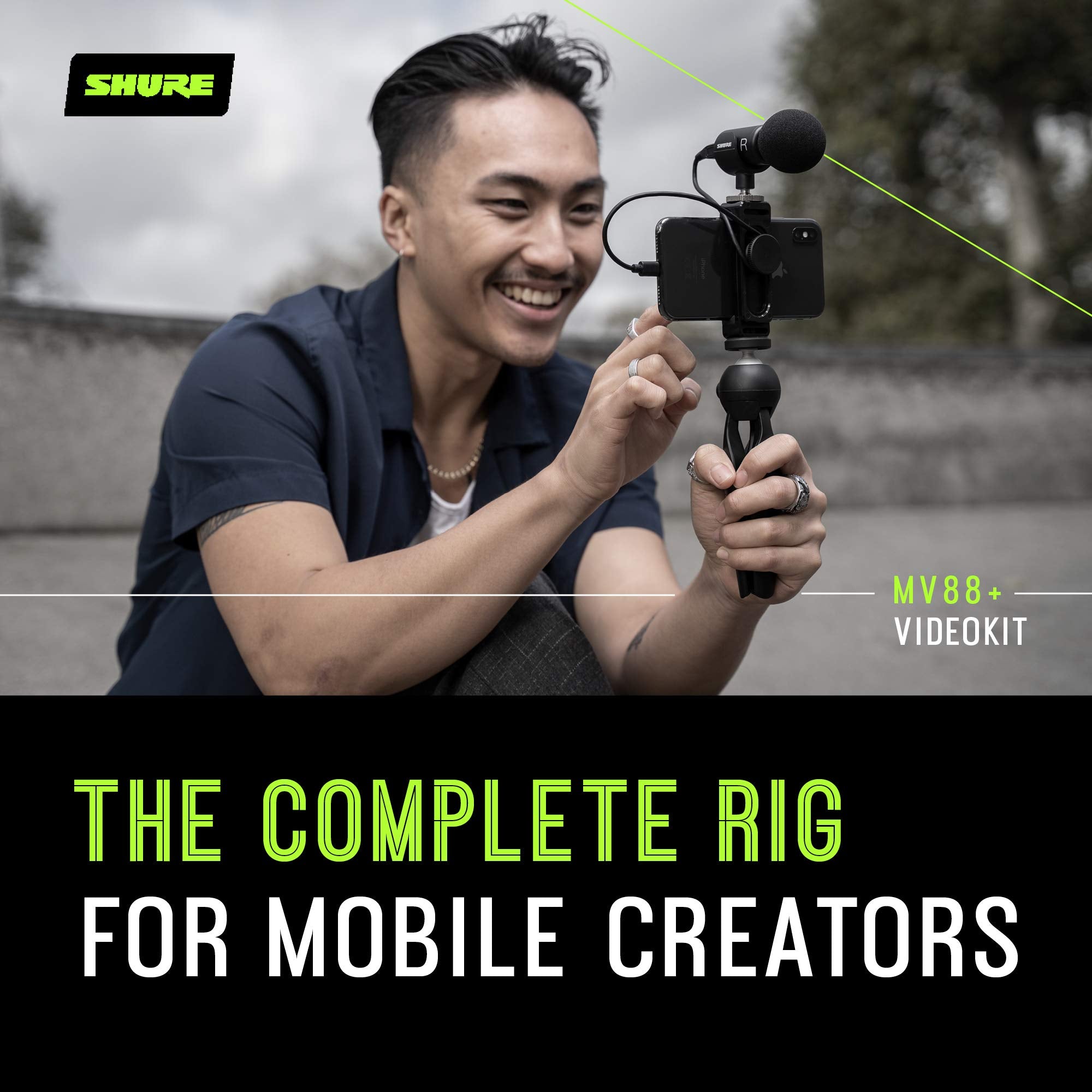 Shure MV88+ Video Kit - Digital Stereo Condenser Microphone for Apple and Android