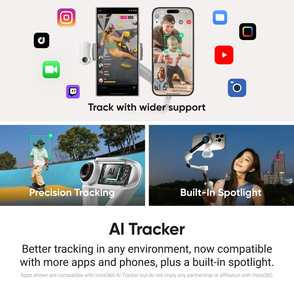 Insta360 Flow 2 Pro AI Tracker Bundle Grey