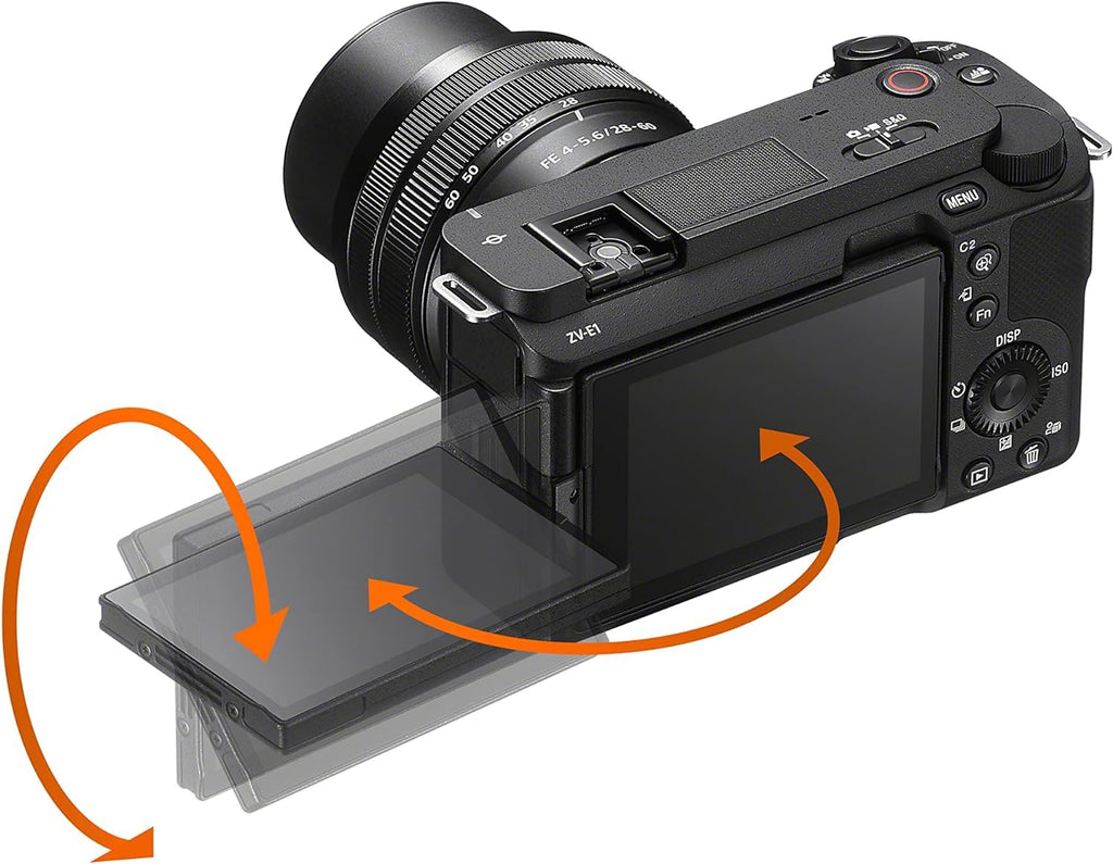 Sony Alpha ZV-E1 Full-Frame Interchangeable Lens Mirrorless Vlog Camera with 28-60mm Lens - Black Body
