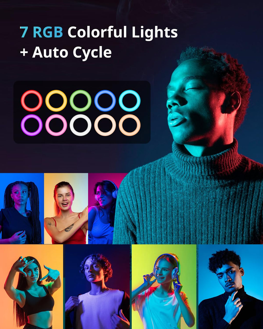 UBeesize 12'' LED Ring Light with 62'' Tripod Stand