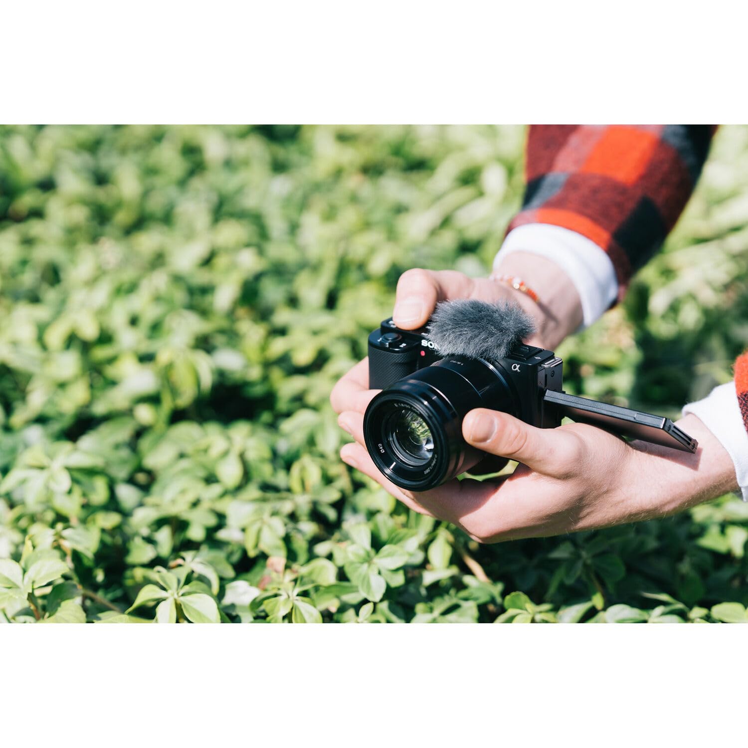 Sony ZV-E10 Mirrorless Camera Black with 16-50mm Power Zoom Lens (ILCZV-E10L) – 24.2 MP APS-C Sensor, 4K Video, Vari-Angle Screen w/ 64GB Memory Card, Bag, Card Reader and More