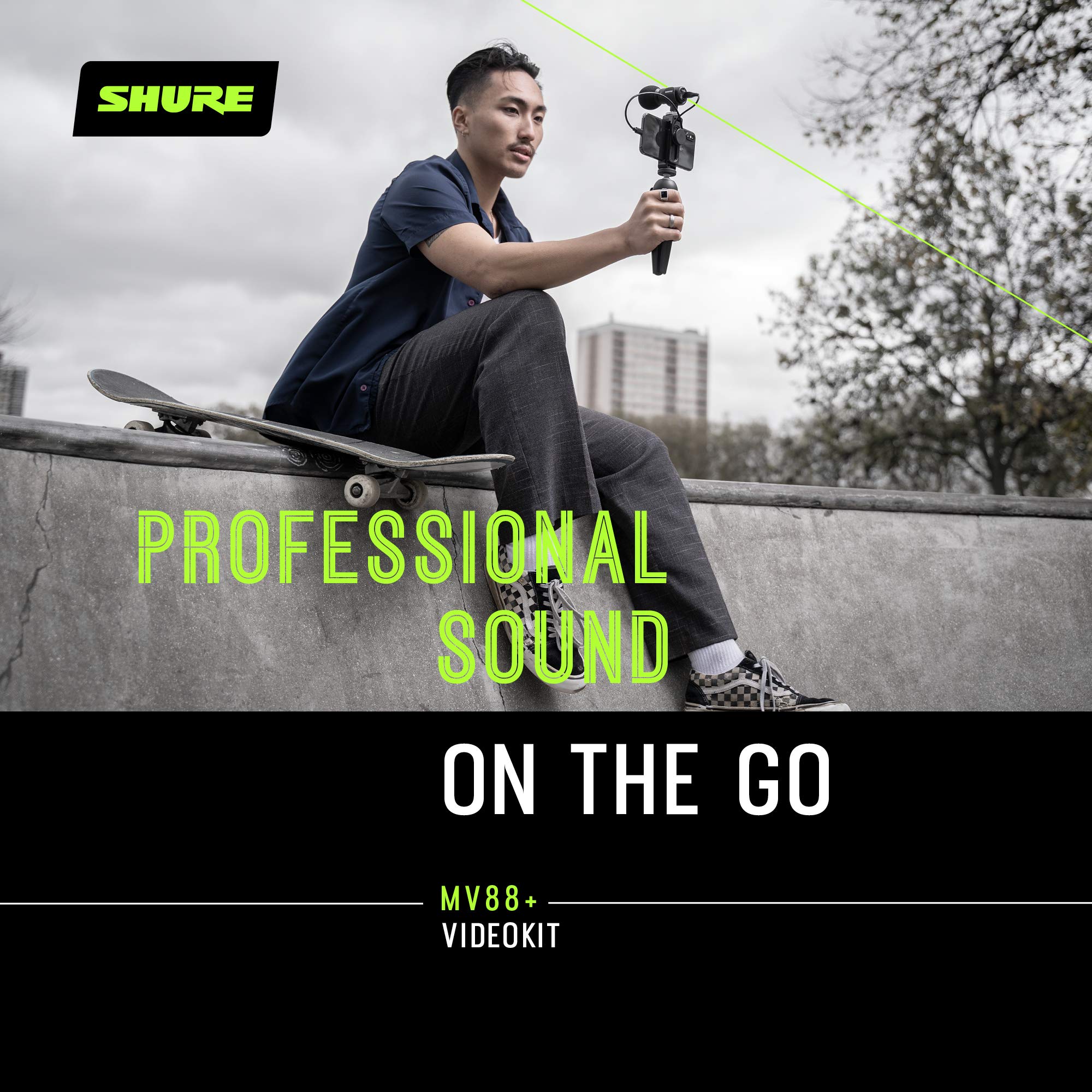 Shure MV88+ Video Kit - Digital Stereo Condenser Microphone for Apple and Android
