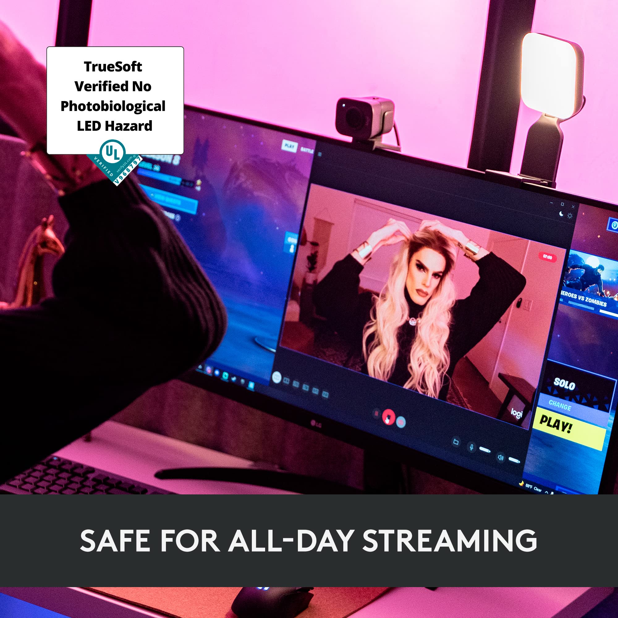 Logitech for Creators Litra Glow Premium LED Streaming Light with TrueSoft
