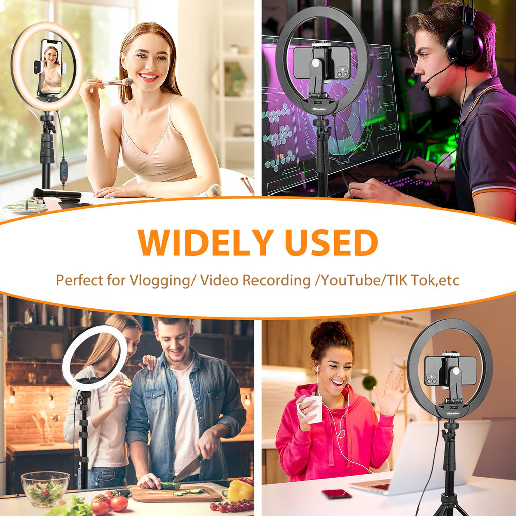UBeesize 12'' LED Ring Light with 62'' Tripod Stand