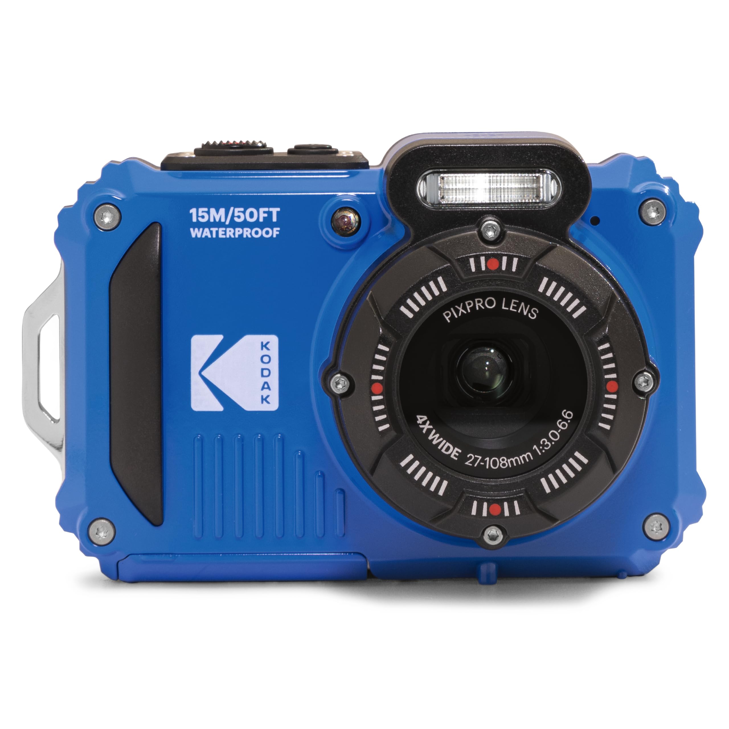 Kodak PIXPRO WPZ2 Waterproof Digital Camera, 16MP with 4X Optical Zoom, Shockproof, Dustproof, 1080p Video, Wi-Fi, Waterproof to 50ft, Blue