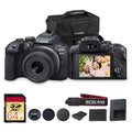 Canon EOS R10 Mirrorless Camera Kit with RF-S 18-45mm Lens | 24.2MP APS-C, 4K Video, Dual Pixel AF, 15fps Burst, Perfect for Beginner Photographers & Vloggers (5331C009) + 64GB Card + Shoulder Bag