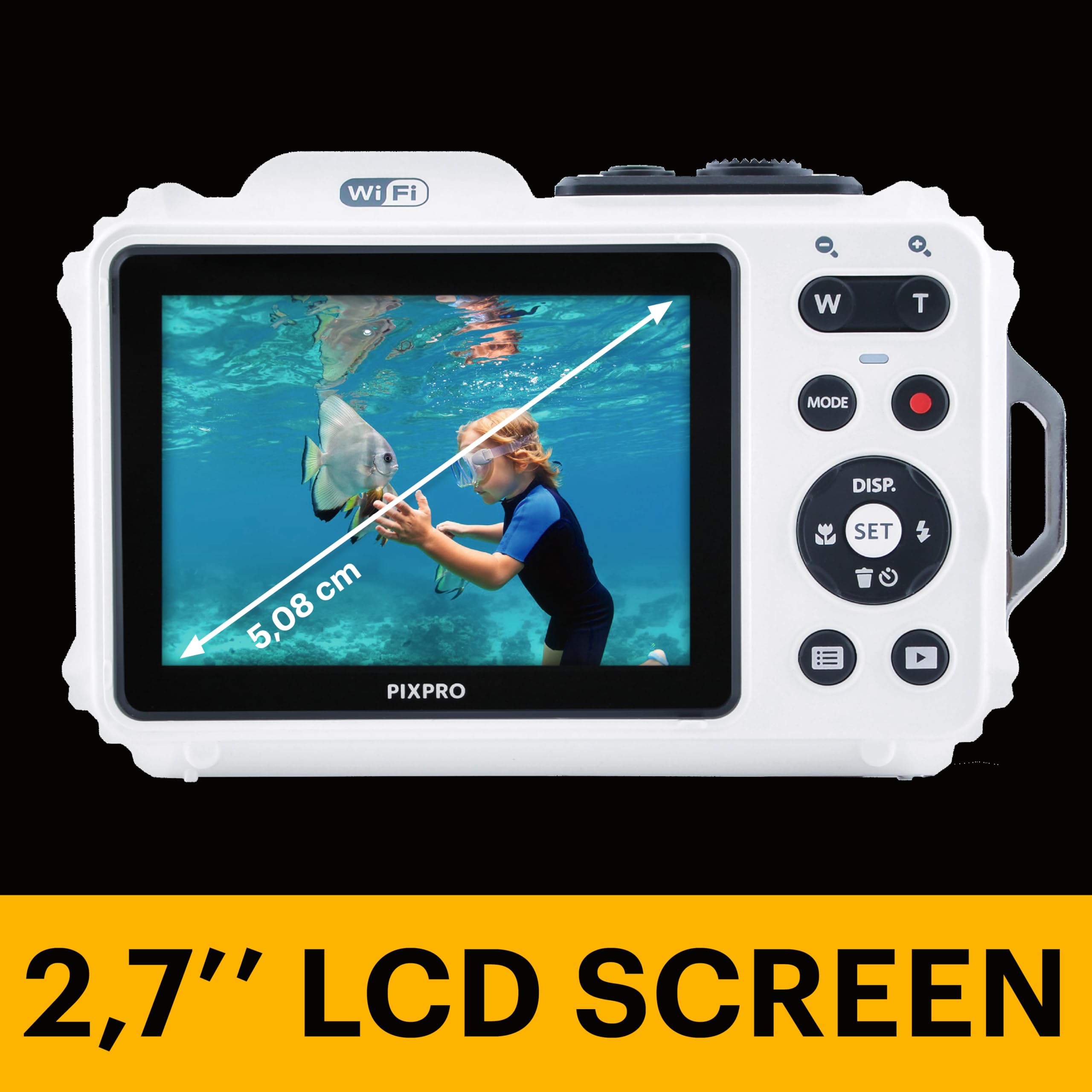 Kodak PIXPRO WPZ2 Waterproof Digital Camera, 16MP with 4X Optical Zoom, Shockproof, Dustproof, 1080p Video, Wi-Fi, Waterproof to 50ft, Blue