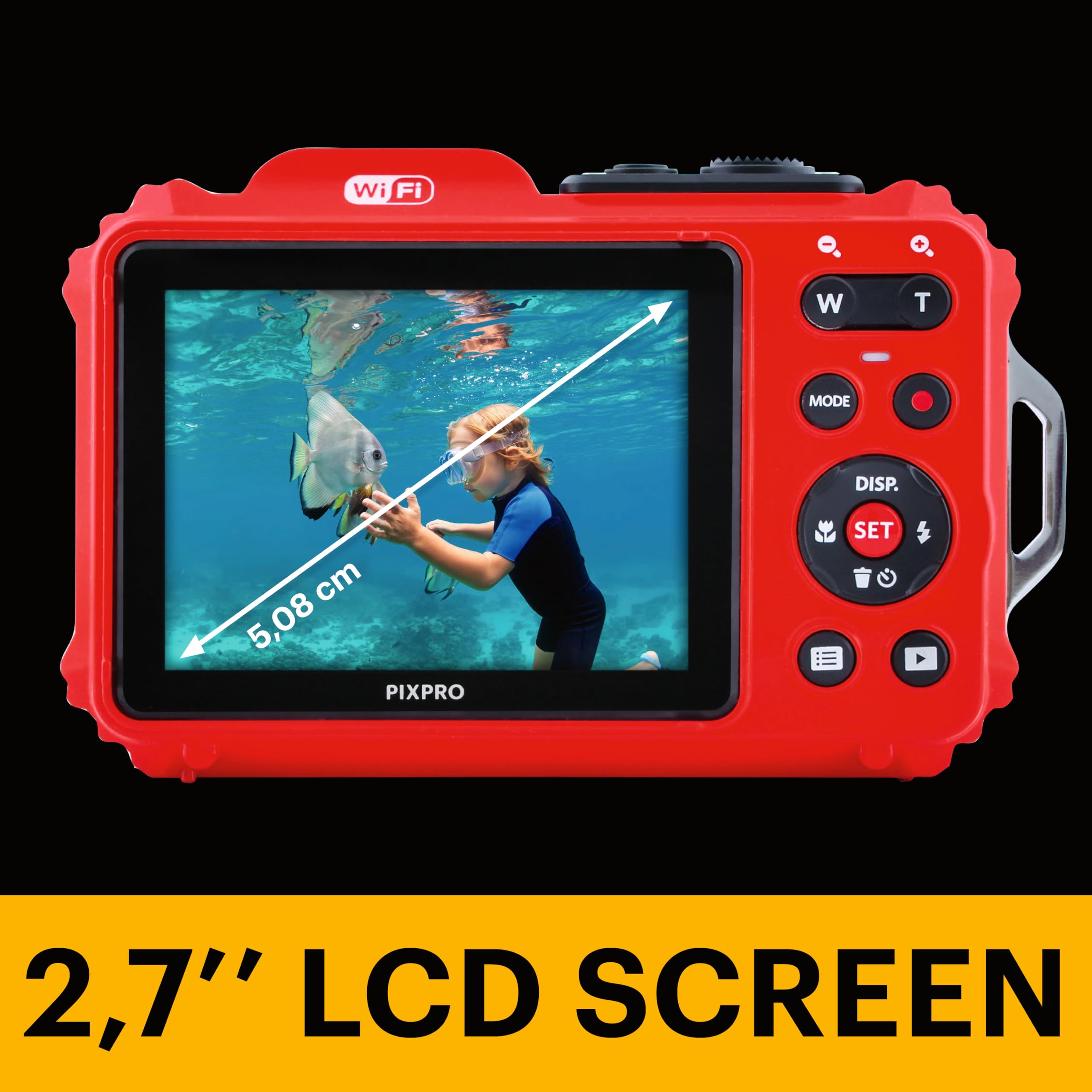 Kodak PIXPRO WPZ2 Waterproof Digital Camera, 16MP with 4X Optical Zoom, Shockproof, Dustproof, 1080p Video, Wi-Fi, Waterproof to 50ft, Blue
